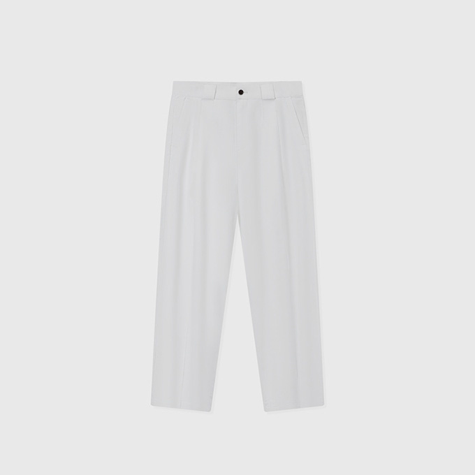 loro piana cotton linen panama pleated trousers